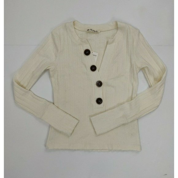 Free People Womens Sweater XSmall Ivory Oliver - Picture 6 of 15